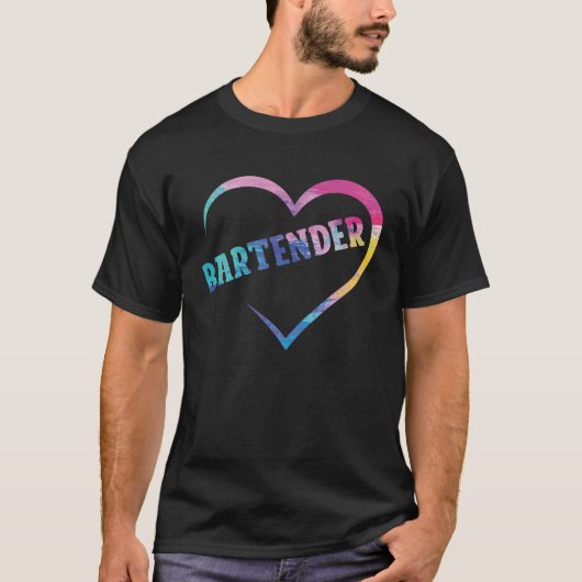 T-shirt Bartender Mixologist Heart Bartender (Devant)