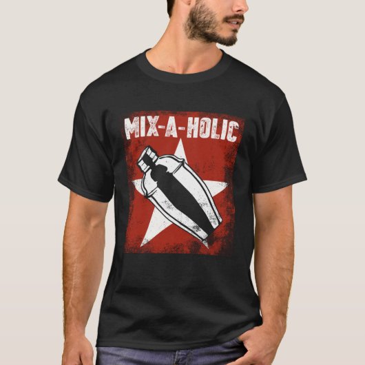 T-shirt Bartender Mixologist Mix A Holic (Devant)