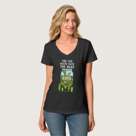 T-shirt Bartender Mixologist You Can Never Have Too Many T (Devant entier)
