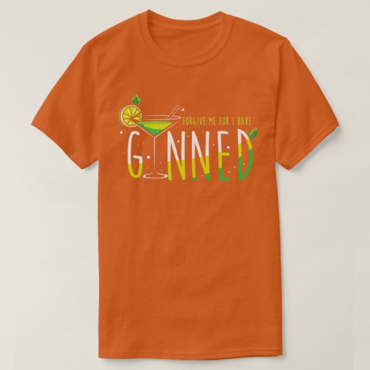 T-shirt Bartender Party Cocktail Gin Pun (Design devant)