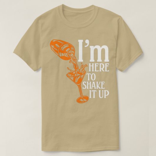 T-shirt Bartender Party Cocktail Shaker Pun 8 (Design devant)