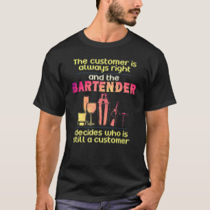 T-shirt Bartender Pour Barista Bartending