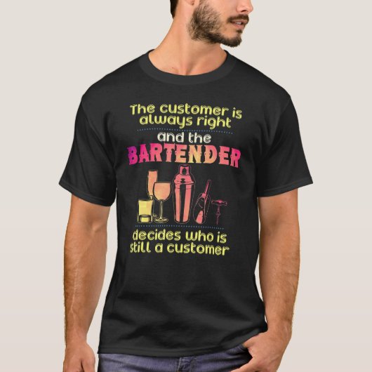 T-shirt Bartender Pour Barista Bartending (Devant)