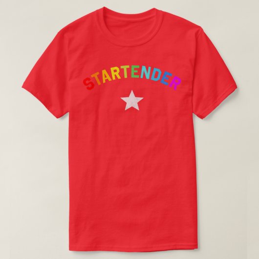 T-shirt Bartender Pride Startender Arc-en-ciel (Design devant)