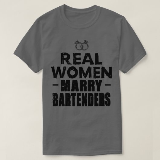 T-shirt Bartender Real Femmes épouse Bartender 4 (Design devant)