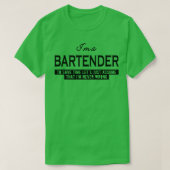 T-shirt Bartender Supposons que je ne me trompe jamais (Design devant)
