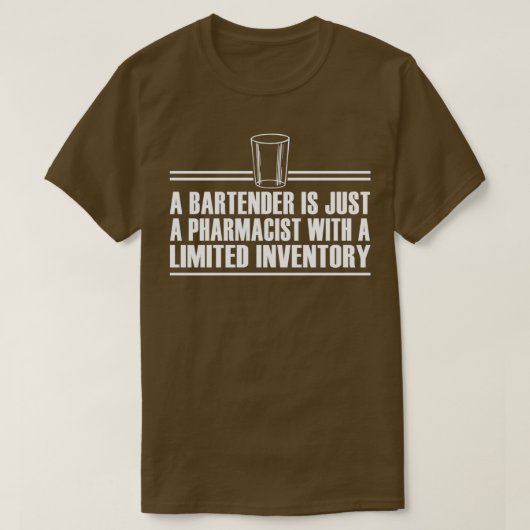 T-shirt Bartending de boisson hilarant (Design devant)
