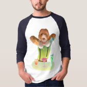 T-shirt Bartending Dog in Retro Bar (Devant)