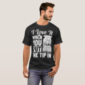 T-shirt Bartending Tranche Barman en pointe (Devant entier)