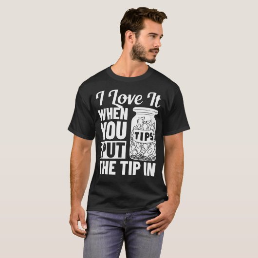 T-shirt Bartending Tranche Barman en pointe (Devant entier)