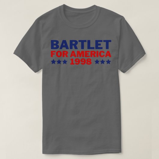 T-shirt Bartlet West Wing Pour L'Amérique 1998 3 (Design devant)