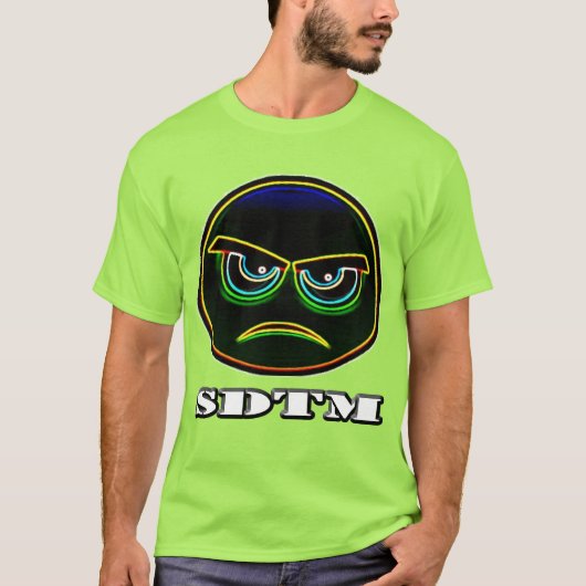 T-shirt Bas droit le visage (SDTM) fâché moyen (Devant)
