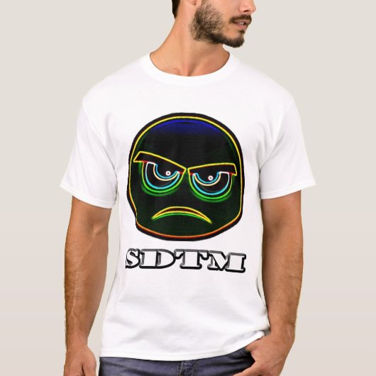 T-shirt Bas droit le visage (SDTM) fâché moyen (Devant)