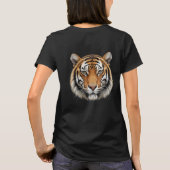 T-shirt bas pour femmes à motif tête de tigre (Dos)