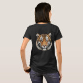 T-shirt bas pour femmes à motif tête de tigre (Dos entier)