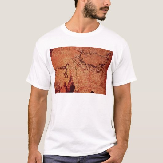 T-shirt Basculez la peinture d'une scène de chasse, (Devant)
