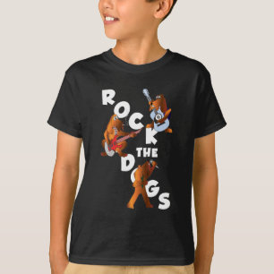 T-shirt Basculez la pièce en t de l'enfant de chiens