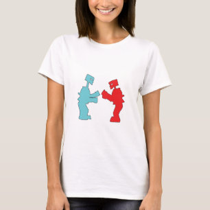 T-shirt Basculez-les les cognent des robots