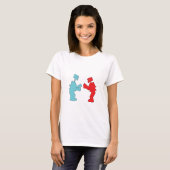 T-shirt Basculez-les les cognent des robots (Devant entier)
