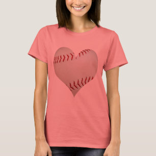 T-shirt Base-ball américain dans une forme de coeur
