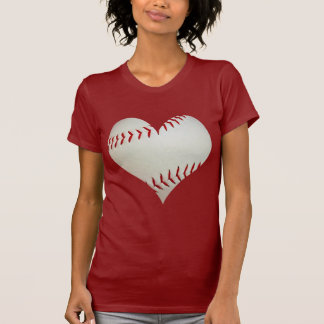T-shirt Base-ball américain dans une forme de coeur
