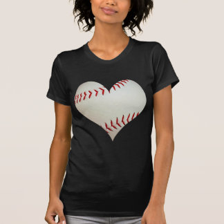 T-shirt Base-ball américain dans une forme de coeur
