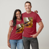 T-shirt Base-ball antiques sur un Tableau en un voilier (Unisexe)