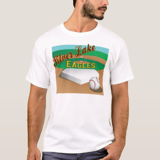 T-shirt Base-ball argenté de lac