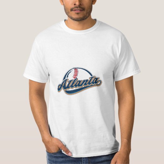 T-SHIRT BASE-BALL D'ATLANTA (Devant)