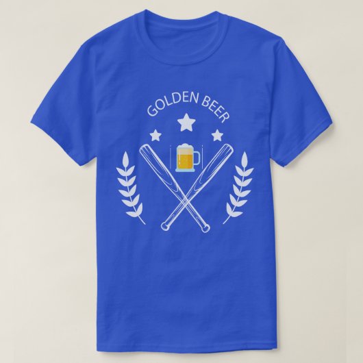 T-shirt base-ball de bière (Design devant)