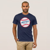 T-shirt Base-ball de Seattle (Devant entier)