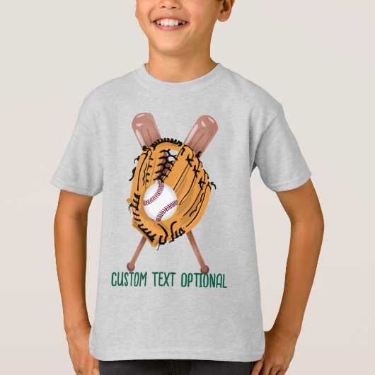 T-shirt Base-ball, Gant et Bats (Devant)