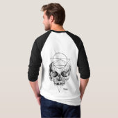 T-shirt Base-ball Jersey macabre du crâne des hommes (Dos entier)
