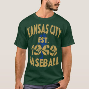 T-shirt Base-ball vintage Kansas City Est 1969