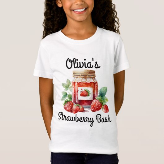 T-Shirt Base de fraise personnalisée [Nom de l'enfant] (Devant)
