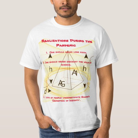 T-shirt Base - 'Réalisations pendant la pandémie' (Devant)