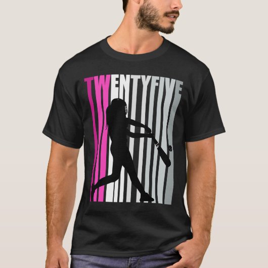 T-shirt Base-reine de baseball féminin 25e anniversaire So (Devant)