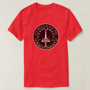 T-shirt Base rouge pour le symbole d'antichriste