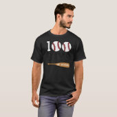 T-shirt Baseball 100 Days of School Happy 100th Day Teache (Devant entier)