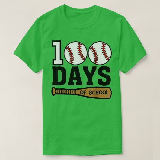 T-shirt Baseball 100 Jours d'école Joyeux 100ème Jour Ense (Design devant)