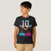 T-shirt Baseball 10 Year Old Ice Cream Drip 10th Bday Doub (Devant entier)