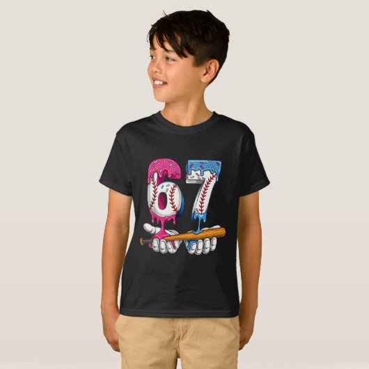 T-shirt Baseball 67 Ice Cream Drip Six Seven Boys Funny Me (Devant entier)