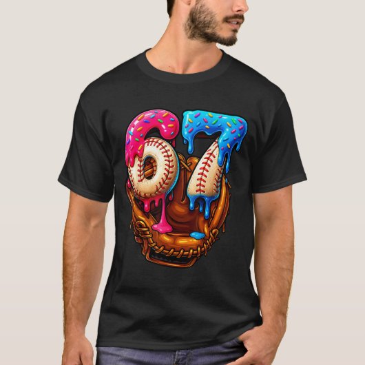 T-shirt Baseball 67 Six Seven Funny 6 7 Meme Gen Alpha Mem (Devant)