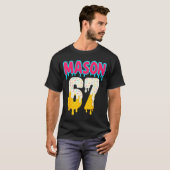 T-shirt Baseball 6 7 Ice Cream Drip Number 67 Funny Six Se (Devant entier)