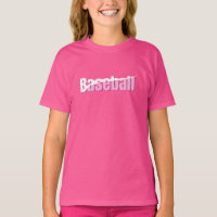 Baseball Abstrait Swish - Girly Word Art