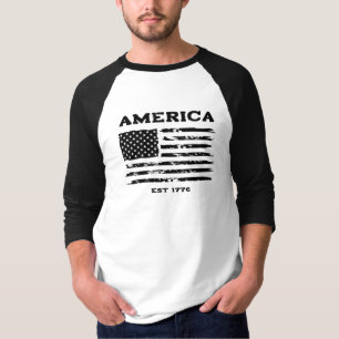 T-shirt Baseball américain vintage en détresse
