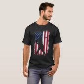T-shirt Baseball American Flag   Baseball Fans   Men Vinta (Devant entier)