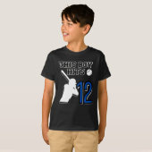 T-shirt Baseball Anniversaire 12 ans Garçon (Devant entier)