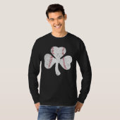 T-shirt Baseball Attrapeur Lanceur Trèfle St Patrick2019 (Devant entier)