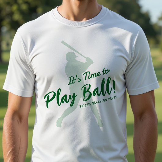 T-shirt Baseball Bachelor Party It's Time to Play Ball